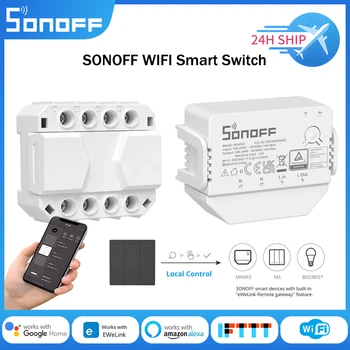 SONOFF MINIR3/S-동료 WIFI 스마트 스위치 릴레이 타이머 모듈을 자동화 스마트 스위치와 호환되 eWelink 앱 Alexa Google 홈