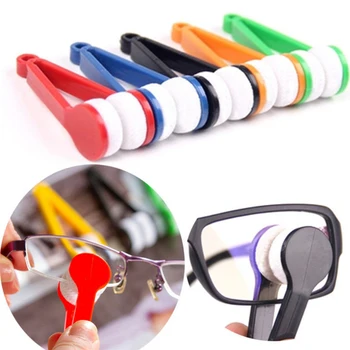 1 개/설정한 휴대용 다기능경클리닝 Rub 안경을 선글라스는 안경 Microfiber 청소 브러쉬