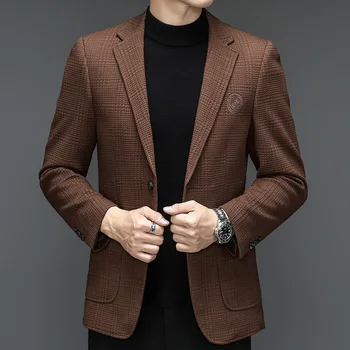 2023 새로운 남자의 비즈니스 이탈리아 스타일의 캐주얼 한국어 버전의 패션의 모든 것 여러 스타일을 선택 사항 호스트 재킷 슬림