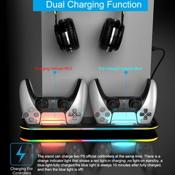 쿨러 콘솔 팬 홀더는 게임 헬멧 랙 컨트롤러 충전기 서관 원판으로 빛 RGB DC5V-5.5V PS VR2PS5