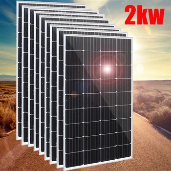 1KW2KW2000W1000W 유리 태양 전지판은 엄격한 태양광 패널 시스템은 발코니를 위해 집 주위에 보트 세포 단결정