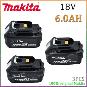 Makita-100%원래의 재충전용 전력 공구 건전지,교체 가능한 LED 리튬-이온,6.0Ah18V lxt 는 BL1860B BL1860BL1850