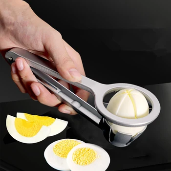 알루미늄 합금 설명서 달걀 절단기 손잡이를 가진 다기능 휴대용 보존 된 계란 쪼개는 도구 달걀 슬라이서 부엌 액세서리