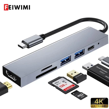 USB3.1Type-C Hub HDMI 멀티 쪼개는 도구의 어댑터 4K Thunderbolt3USB C Hub TF SD Reader 슬롯 PD 맥북 프로 공 PC