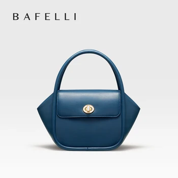 BAFELLI 새로운 2023 여성용 핸드백 겨울 패션 BENTO 저녁이 가죽 원래 스타일의 럭셔리 브랜드 어깨 지갑