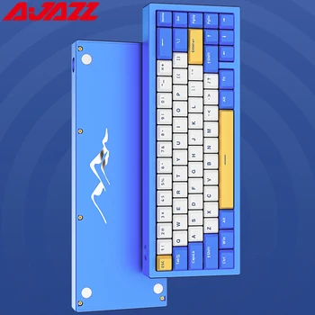 AJAZZ AC067 블루투스 키보드 게임 RGB 백라이트 기계적 무선 키보드 2.4G 멀티 장치를 위한 키보드 게이머 노트북 PC