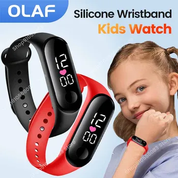 M3 아이들을 디지털 방식으로 시계 조정가능한 실리콘 스트랩 방수 아이들의 소년 스포츠 손목 시계 전자 똑똑한 시계에 대한 아이들