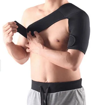 남자 조정가능한 어깨 검은 지원 중괄호 벨트 왼쪽에서 오른쪽 단 하나 어깨 관절의 스포츠 스포츠 압축을 보호