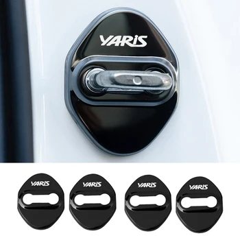 For4PCS 자동차 도어 잠금 장치 커버를 보호하는 차량에 대한 액세서리 Yaris10 시리즈 Yaris Cross10 시리즈 2020-2022 2023 자동차 스티커