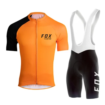 Fox 사이클 팀 2023 남자의 짧은 자전거 저지 세 오렌지 자전거 자전거 타호 Hombre Mtb 옷을 통기성
