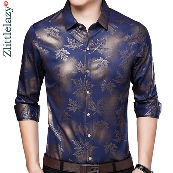 2022 사회적 긴 소매를 단풍나무 잎 디자이너 셔츠 남성에 맞게 빈티지 남성 패션의 셔츠 드레스 저지 캐주얼 의류 32