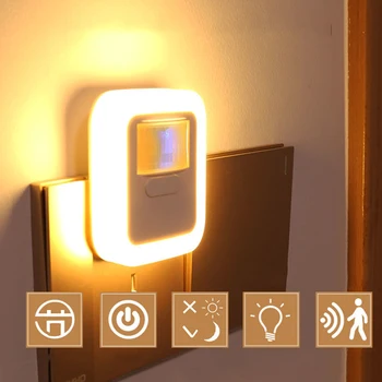 Led 스마트 밤 빛이션 사운드 센서 밤 빛의 밝기 조정 밤 빛 침실 계단 램프 장식용 램프