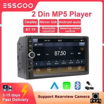 ESSGOO2Din MP5 플레이어 자동차 라디오면 안드로이드 자동 Autoradio Stereo7 인치 터치스크린 블루투스 보편적인 멀티미디어 플레이어