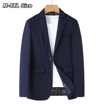 8XL7XL6XL 남자의 비즈니스 캐주얼 재킷 플러스 사이즈 솔리드 컬러 재킷 드레스 작업복을 오버사이즈 코트를 남 블랙색