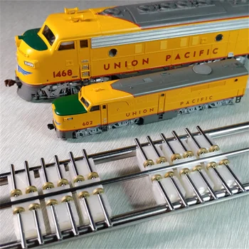 1/160N Scale Train Track 모델 액세서리는 기차와 러닝 머 6 롤러 베어링 트랙 롤러 기차 테스트 스탠드