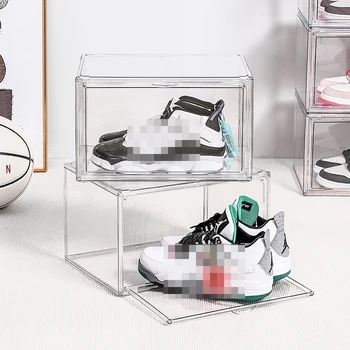 스포츠 신발 아크릴 저장소발자 항산화 신발 장 투명한 신발 저장 Aufbewahrungsbox 저장 벽 신발
