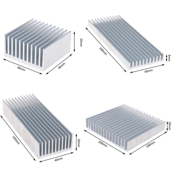 알루미늄 합금의 방열판은 냉각 패드를 위한 높은 전원 LED IC 칩 방열기 냉각기는 열판 크기 6