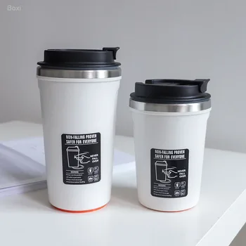 380/520ML 간단한 흡입 컵 보온병 스테인리스 두 배에 의하여 격리되는 커피 컵을 유지하는 따뜻한 플라스크에 여행 휴대용 자동차 얼음 컵