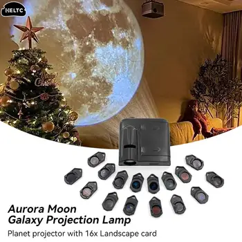 오로라 달 갤럭시 프로젝션 램프 창조적인 분위기를 배경 밤 빛이 지구로젝터 사진 램프를 위한 선물 애호가를위