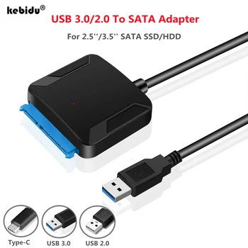 새로운 SATA USB3.0 2.0 케이블 어댑터 Type-C 어댑터 변환기 케이블,Sata III22 핀 2.5