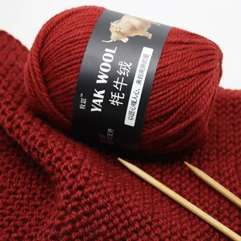 1pc100g 정밀한 소모 혼합 뜨개질 털실 뜨개질을 하는 스웨터 스카프 Yak 울 털실을 위해 뜨개질을 하는 스레드가 두꺼운 털실
