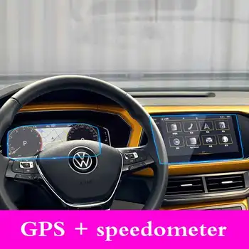 부드럽게 한 유리제 스크린 보호자 영화 VW 를 위한 폭스바겐 Taos T 십자가 2022 자동차 라디오 GPS 항법 인테리어 액세서리