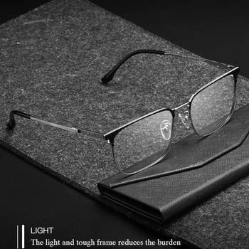 2022 새로운 안경 프레임 순수한 티타늄 높은 품질의 남성 광학적인 안경 안경 프레임 가득 차있는 변죽 비즈니스 스타일의 남성