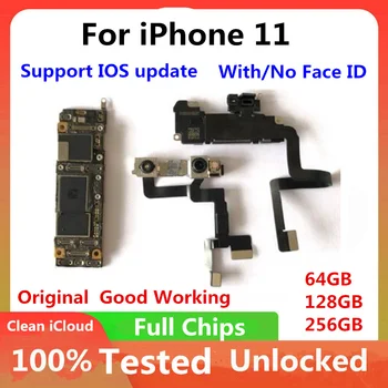 원래 아이폰 11 마더보드의 얼굴 ID 메인보드 IPhone11 프로 최대 논리 널 깨끗한 ICloud 전체 잠금 해제 깨끗하 icloud