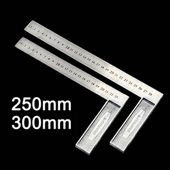 스테인리스 250mm/300mm 알루미늄 합금 광장치 오른 각도 측정 규칙 도구는 각도 스퀘어 통치자의 90 두껍게 처리