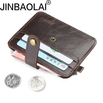 뜨거운티 미친 말 가죽 호리호리한 남자의 지갑을 가진 작은 돈 가방 사람이 얇은 신용 카드 홀더 Mini 지갑에 대한 남성