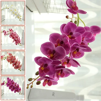10 한 스타일의 3D 나비 Orchid7/11 머리 진짜 터치 인공적인 접 가짜 결혼식 꽃 DIY 벽