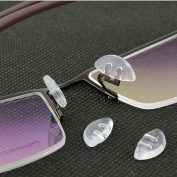 10 쌍(20)반대로 미끄러짐 PVC 코 패드 선글라스는 안경 유리 안경을 안경 삽입 안경 코 패드