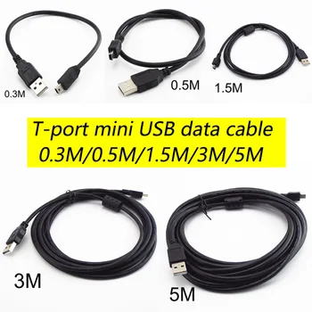 미니 USB 케이블 T-port 미니 USB 데이터 케이블 0.3M0.5M1.5M3M5M USB 빠른 충전기 위해 MP3MP4 플레이어 자동차 DVR,디지털 카메라
