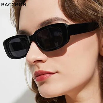 2021 럭셔리 검은 작은 스퀘어 선글라스는 여자 Y2k 스팀 태양 안경 트렌디 디자이너 스트리트웨 안경알 드 Sol