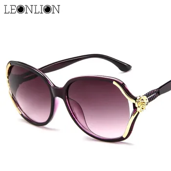 LeonLion2023 꽃 선글라스는 여자라 클래식 빈티지 여 대형 태양 안경 UV400 유리 패션