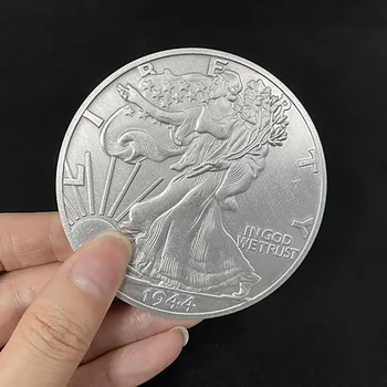Jumbo 걷는 자유 반 달러(7.3cm)마술 트릭은 동전이 나타나는 Magia 마술사 가까이 거리에 환상 소품 액세서리