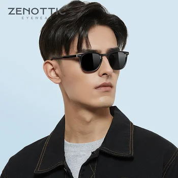 ZENOTTIC2 팩 편광된 선글라스는 여자를 위해 빈티지 남성 둥근 사각형의 프레임 UV Protection 그늘 운전 태양 안경