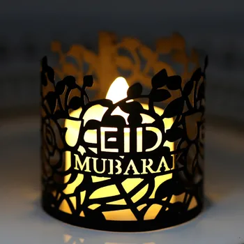 10 개 EID 무바라크 장식 초 서류상 반지 라마단 장식한 집이 이슬람의 무슬림식단으로써 이드 알 아드 라마다