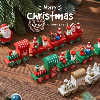 크리스마스 훈장 나무/플라스틱 열차는 가정 장식 크리스마스 장식 메리 크리스마스 장식에 대한 정선 장식 2023