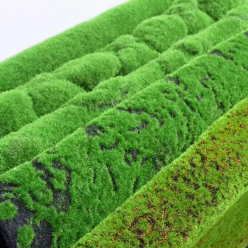 100*100 인공적인 뗏장을 돌 식물 벽에 가짜 녹색 식물이 영원한 모스 인공적인 잔디 풍경을 창 훈장 잔디