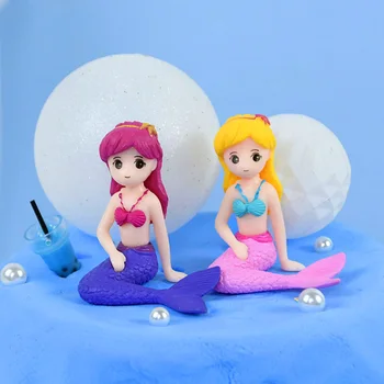 1Pc 인자 케이크 장식 인 인형이 케이크 상품은 아이들이 여자 선물 인어 생일 파티를 장식 베 샤워 시설