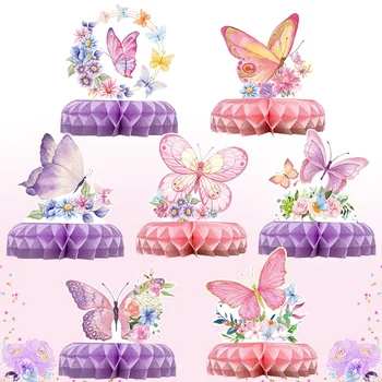 나비의 벌집은 케이크 장식 처분할 수 있는 식기 생일 파티를 장식 샤워 아기 소녀 생일을 나비 파티를 장식