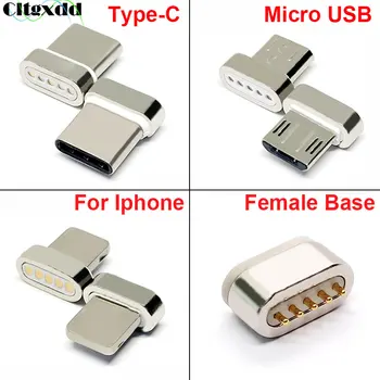 1 개 Micro5Pin USB Type-C 충전자석 커넥터의 자석에 흡입 여성에 대한 기본 노트북 태블릿 PC 충전 데이터 케이블