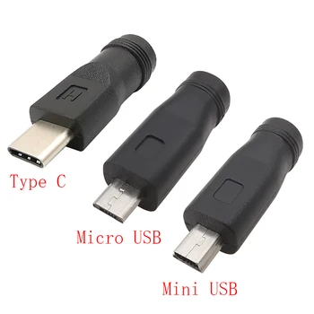 DC 전원 커넥터 Converter5V5.5x2.1mm 여성을 유형 C/Micro USB/Mini USB 형 플러그의 USB 어댑터에 대 한 컴퓨터 휴대폰
