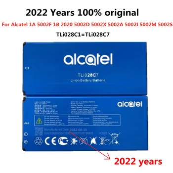 2022 100%원래의 배터리 3000mAh TLi028C1TLi028C7Alcatel1A5002F1B2020 5002D5002X5002A5002I5002M5002S 배터리