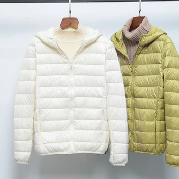여자 오리 재킷 2022 새로운 휴대용드 다운 코트 초경량의 겨울 여자를 위한 따뜻한 방수 다운 파카