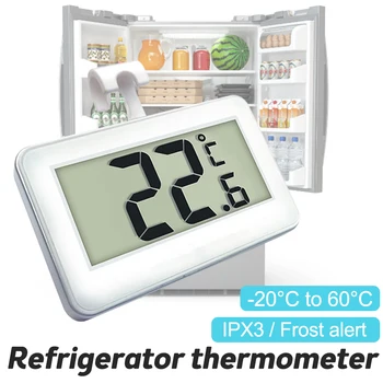 디지털 방식으로 냉장고/냉장고 온 가정용 온도 기록계 습도 측정기 IPX3 방수 LCD 디스플레 무선&훅에 매달려