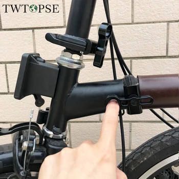 TWTOPSE 자기 자전거 힌지 클램프 플레이트 레버 설정에 대한 Brompton 접이식 자전거 3SIXTY C 걸이 가벼운 알루미늄 합금 부품