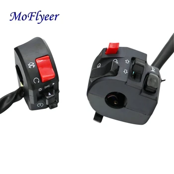 MoFlyeer22mm 스위치 오토바이는 오토바이 혼 버튼을 켜 신호를 전기 안개 램프 빛을 시작 핸들러 스위치