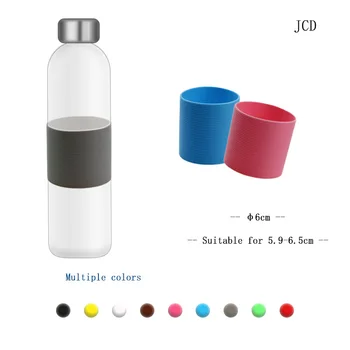 JCD6cm 다채로운 실리콘 열에 의하여 격리되는 컵 소매 스트라이프 밀도가 줄무늬의 디자인 비-슬랩 찻잔을 위한 세라믹 깃털이있는 컵